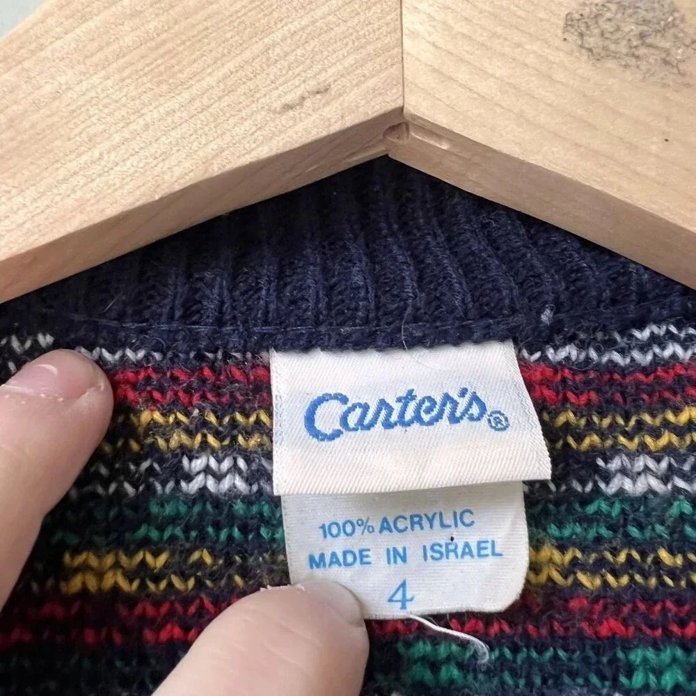 Vintage Carters Toddler Cardigan Sweater Size 4